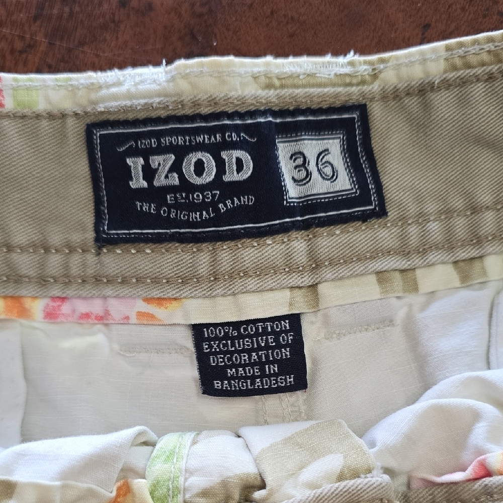 Izod Multicolor Cotton Shorts - Picture 3 of 4